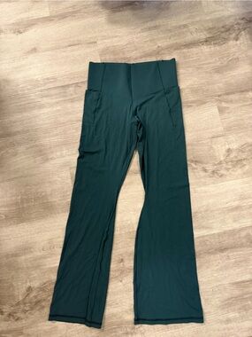 aerie High-Rise Flare Leggings in Deep Teal
